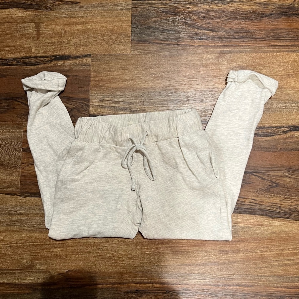 Koch Tan Ankle Jogger 100% cotton Pants EUC Size XS